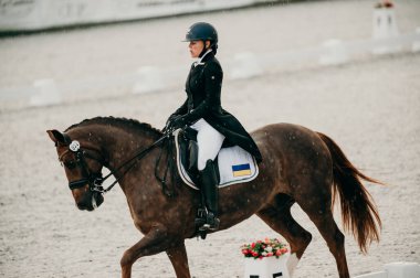 Kharkiv, Ukrayna - 11 Haziran 2021: Fei Dressage Dünya Kupası Kharkiv 2021