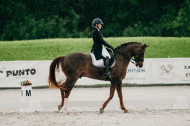 Kharkiv, Ukrayna - 11 Haziran 2021: Fei Dressage Dünya Kupası Kharkiv 2021