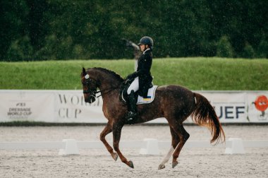 Kharkiv, Ukrayna - 11 Haziran 2021: Fei Dressage Dünya Kupası Kharkiv 2021