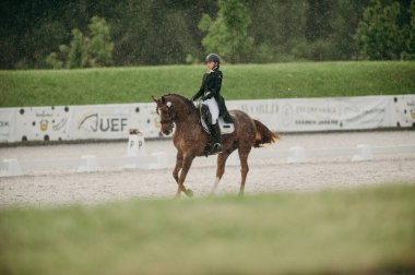 Kharkiv, Ukrayna - 11 Haziran 2021: Fei Dressage Dünya Kupası Kharkiv 2021