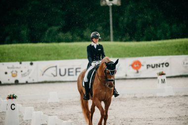 Kharkiv, Ukrayna - 11 Haziran 2021: Fei Dressage Dünya Kupası Kharkiv 2021