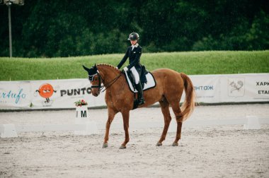 Kharkiv, Ukrayna - 11 Haziran 2021: Fei Dressage Dünya Kupası Kharkiv 2021