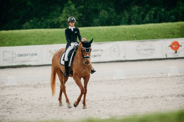 Kharkiv, Ukrayna - 11 Haziran 2021: Fei Dressage Dünya Kupası Kharkiv 2021