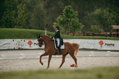 Kharkiv, Ukrayna - 11 Haziran 2021: Fei Dressage Dünya Kupası Kharkiv 2021