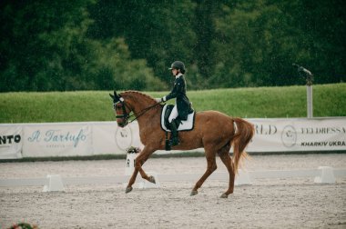 Kharkiv, Ukrayna - 11 Haziran 2021: Fei Dressage Dünya Kupası Kharkiv 2021