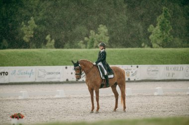 Kharkiv, Ukrayna - 11 Haziran 2021: Fei Dressage Dünya Kupası Kharkiv 2021