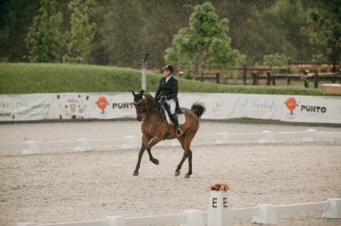 Kharkiv, Ukrayna - 11 Haziran 2021: Fei Dressage Dünya Kupası Kharkiv 2021