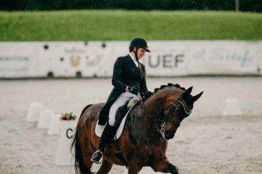 Kharkiv, Ukrayna - 11 Haziran 2021: Fei Dressage Dünya Kupası Kharkiv 2021