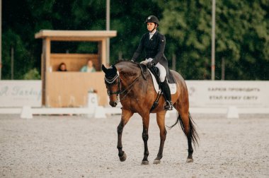 Kharkiv, Ukrayna - 11 Haziran 2021: Fei Dressage Dünya Kupası Kharkiv 2021