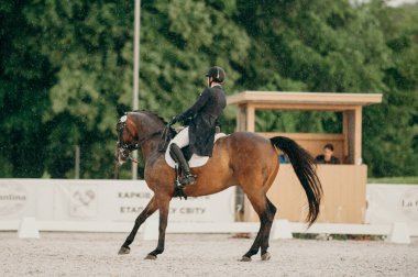 Kharkiv, Ukrayna - 11 Haziran 2021: Fei Dressage Dünya Kupası Kharkiv 2021