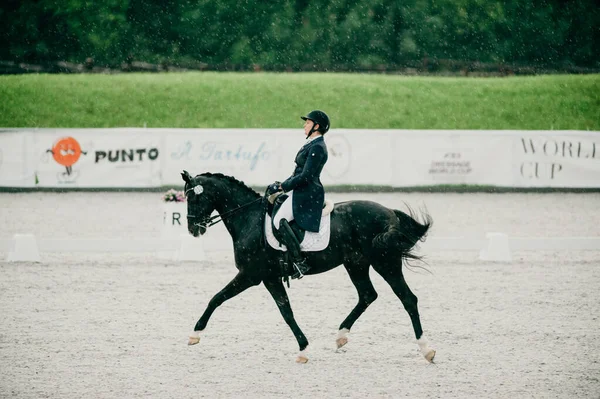Kharkiv, Ukrayna - 11 Haziran 2021: Fei Dressage Dünya Kupası Kharkiv 2021