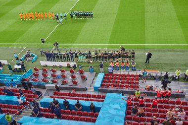 AMSTERDAM, NETHERLANDS - 17 Haziran 2021: EURO 2020. Hollanda ile Avusturya arasındaki futbol maçı