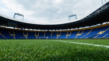 KHARKIV, UKRAINE - 27 Mayıs 2021 Futbol Stadyumu OSK Metalisti