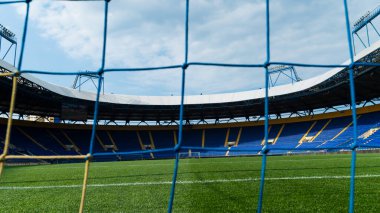 KHARKIV, UKRAINE - 27 Mayıs 2021 Futbol Stadyumu OSK Metalisti