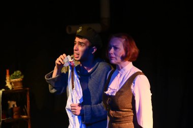 KHARKIV, UKRAINE - 27 Haziran 2021: Theatre Post Scriptum. Gelver 'ın Gecesi 