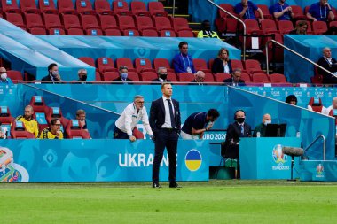 AMSTERDAM, NETHERLANDS - 13 Haziran 2021 Andriy Shevchenko, EURO 2020. Ukrayna, Hollanda 'ya karşı.