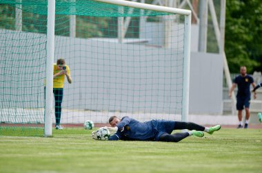 KHARKIV, UKRAINE - 5 Temmuz 2021 PRE SEASON MATCH FC METALLIST - FC PerEMOHA