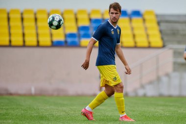 KHARKIV, UKRAINE - 6 Temmuz 2021: Sezon öncesi futbol maçı FC Metallist - FC Kvadro
