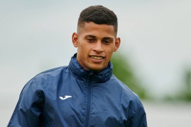 KHARKIV, UKRAINE - 6 Temmuz 2021: Sezon öncesi futbol maçı FC Metalisti - FC Kvadro