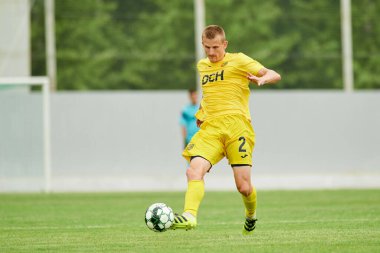 KHARKIV, UKRAINE - 6 Temmuz 2021: Sezon öncesi futbol maçı FC Metallist - FC Kvadro