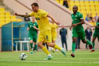 KHARKIV, UKRAINE - 6 Temmuz 2021: Sezon öncesi futbol maçı FC Metallist - FC Kvadro