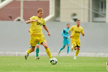 KHARKIV, UKRAINE - 6 Temmuz 2021: Sezon öncesi futbol maçı FC Metallist - FC Kvadro