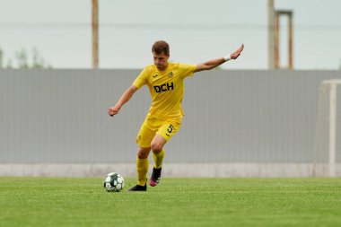 KHARKIV, UKRAINE - 6 Temmuz 2021: Sezon öncesi futbol maçı FC Metallist - FC Kvadro