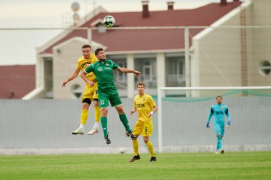 KHARKIV, UKRAINE - 6 Temmuz 2021: Sezon öncesi futbol maçı FC Metallist - FC Kvadro