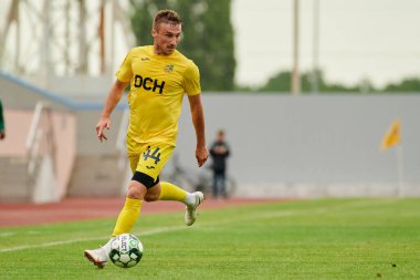 KHARKIV, UKRAINE - 6 Temmuz 2021: Sezon öncesi futbol maçı FC Metallist - FC Kvadro