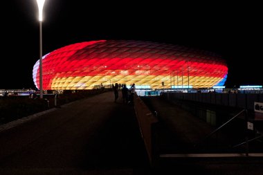 MUNICH, Almanya - 15 HAZİRAN 2021 Allianz Arena. EURO 2020. Fransa Almanya 'ya karşı futbol maçı