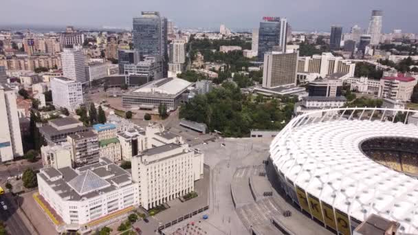 Areal View Nsc Olympic Main Stadium Ukraine — Stock Video