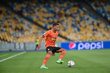 KYIV, UKRAINE - 24 JULY, 2021: midfielder Pedrihno during the football match of Ukraine Premiere LeagueFC Shakhtar - FC Ingulec