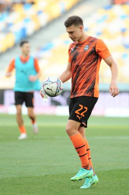 KYIV, UKRAINE - 24 JULY, 2021: defender Mykola Matviyenko during the football match of Ukraine Premiere LeagueFC Shakhtar - FC Ingulec