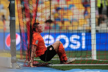 KYIV, UKRAINE - 24 JULY, 2021: Viktor Korniienko during the football match of Ukraine Premiere LeagueFC Shakhtar - FC Ingulec
