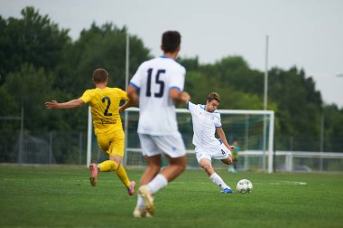 Kharkiv, Ukrayna - 5 Ağustos 2021: UPL Şampiyonası U19 Metallist 1925 - Chornomorec maçı