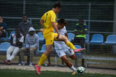 Kharkiv, Ukrayna - 5 Ağustos 2021: UPL Şampiyonası U19 Metallist 1925 - Chornomorec maçı