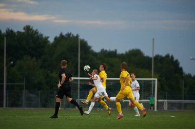 Kharkiv, Ukrayna - 5 Ağustos 2021: UPL Şampiyonası U19 Metallist 1925 - Chornomorec maçı