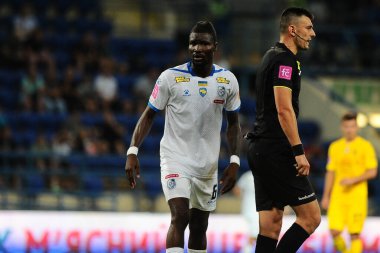 Kharkiv, Ukraine - August 6, 2021: The football match of UPL championship Metallist 1925 vs Chornomorec