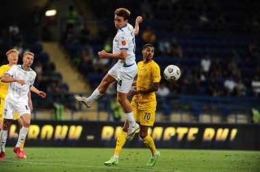 Kharkiv, Ukraine - August 6, 2021: The football match of UPL championship Metallist 1925 vs Chornomorec