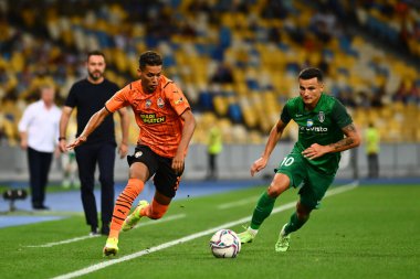 Kharkiv, Ukraine - August 6, 2021: Pedrihno. The football match of UPL championship FC Shakhtar vs Olexandria