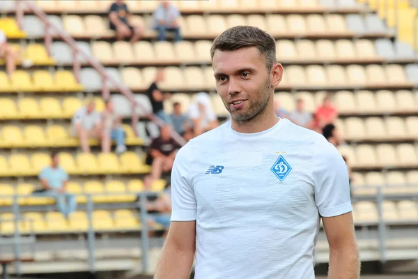 Zaporizzhia Ουκρανία Αυγούστου 2021 Oleksandr Karavayev Ποδοσφαιρικός Αγώνας Του Πρωταθλήματος — Φωτογραφία Αρχείου