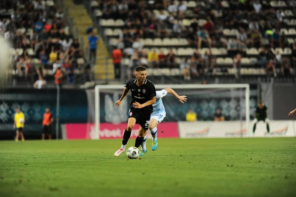 Zaporizhzhia Ukraina Augusti 2021 Fotbollsmatchen Upl Mästerskapet Zorya Luhansk Dinamo — Stockfoto