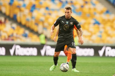 KYIV, UKRAINE - 13 Ağustos 2021 Artem Habelok. Shakhtar Donetsk - Metallist-1925 Kharkiv maçı