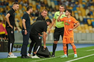 KYIV, UKRAINE - 13 Ağustos 2021: Shakhtar Donetsk - Metallist-1925 Kharkiv maçı sırasında Solomon Malikânesi