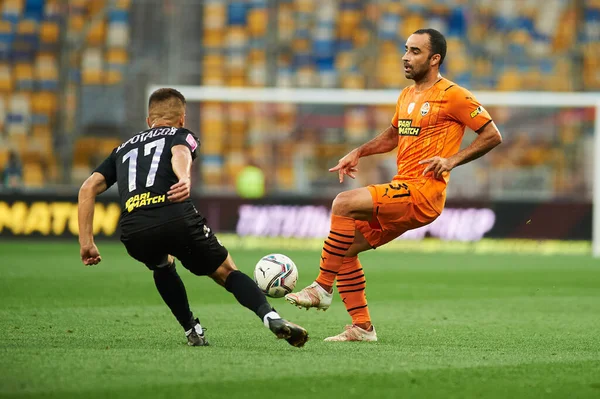 KYIV, UKRAINE - 13 Ağustos 2021: Savunma oyuncusu İsmaily (31). Shakhtar Donetsk - Metallist-1925 Kharkiv maçı