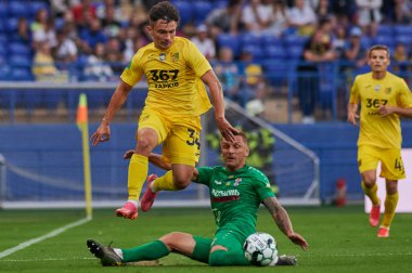 KHARKIV, UKRAINE - 22 Ağustos 2021 Volodymyr Tanchyk. FC Futbol Maçı Metalisti Obolon 'a Karşı