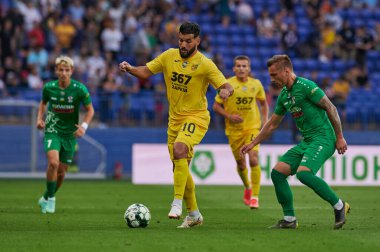 KHARKIV, UKRAINE - 22 Ağustos 2021: Fares Bahlouli. FC Futbol Maçı Metalisti Obolon 'a Karşı