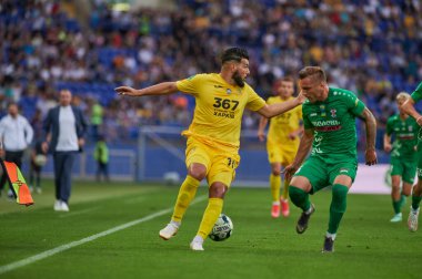 KHARKIV, UKRAINE - 22 Ağustos 2021: Fares Bahlouli. FC Futbol Maçı Metalisti Obolon 'a Karşı