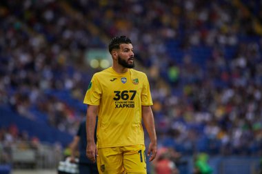 KHARKIV, UKRAINE - 22 Ağustos 2021: Fares Bahlouli. FC Futbol Maçı Metalisti Obolon 'a Karşı