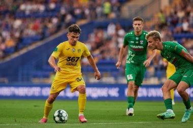 KHARKIV, UKRAINE - 22 Ağustos 2021 Volodymyr Tanchyk. FC Futbol Maçı Metalisti Obolon 'a Karşı